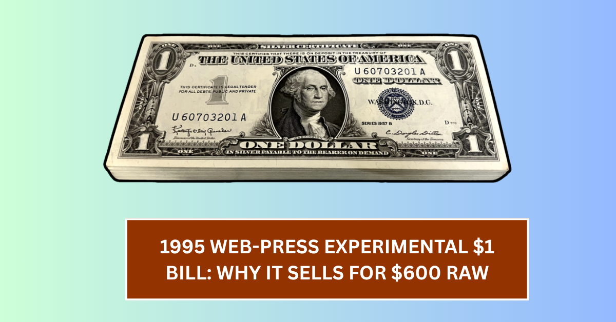 1995 Web-Press Experimental $1 Bill: Why It Sells for $600 Raw