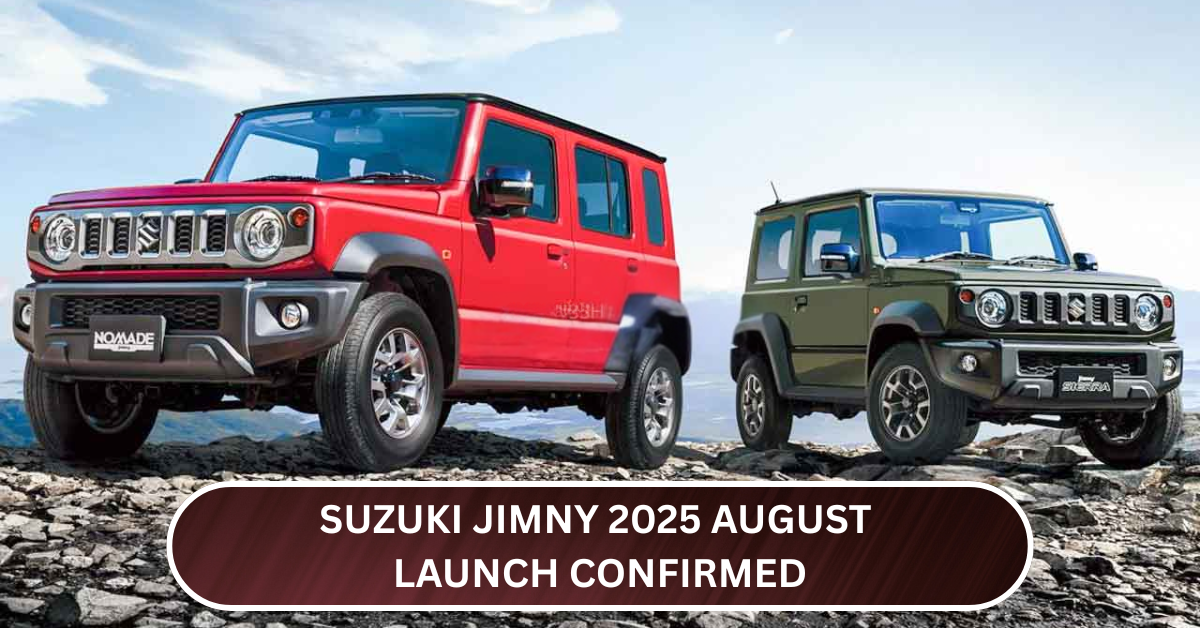 Suzuki Jimny 2025 August Launch Confirmed – Hybrid Engine और नए Features से होगी दमदार Entry